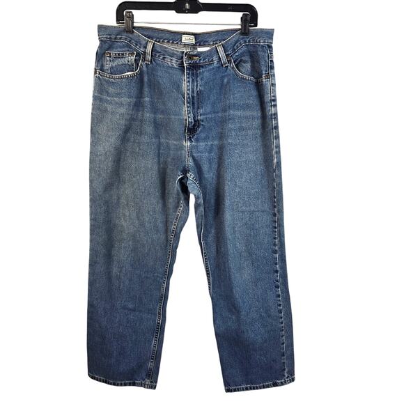 L.L. Bean Jean's Women's 18P Medium Wash Denim Straight Leg Vintage 90s READ - Picture 1 of 8
